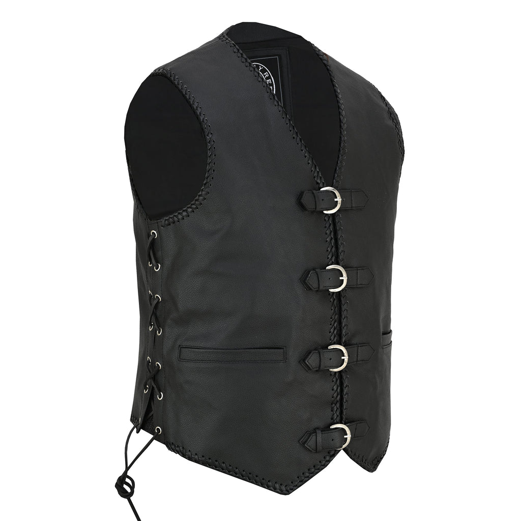 Johnny Reb Snowy Leather Vest - Black - product image 4