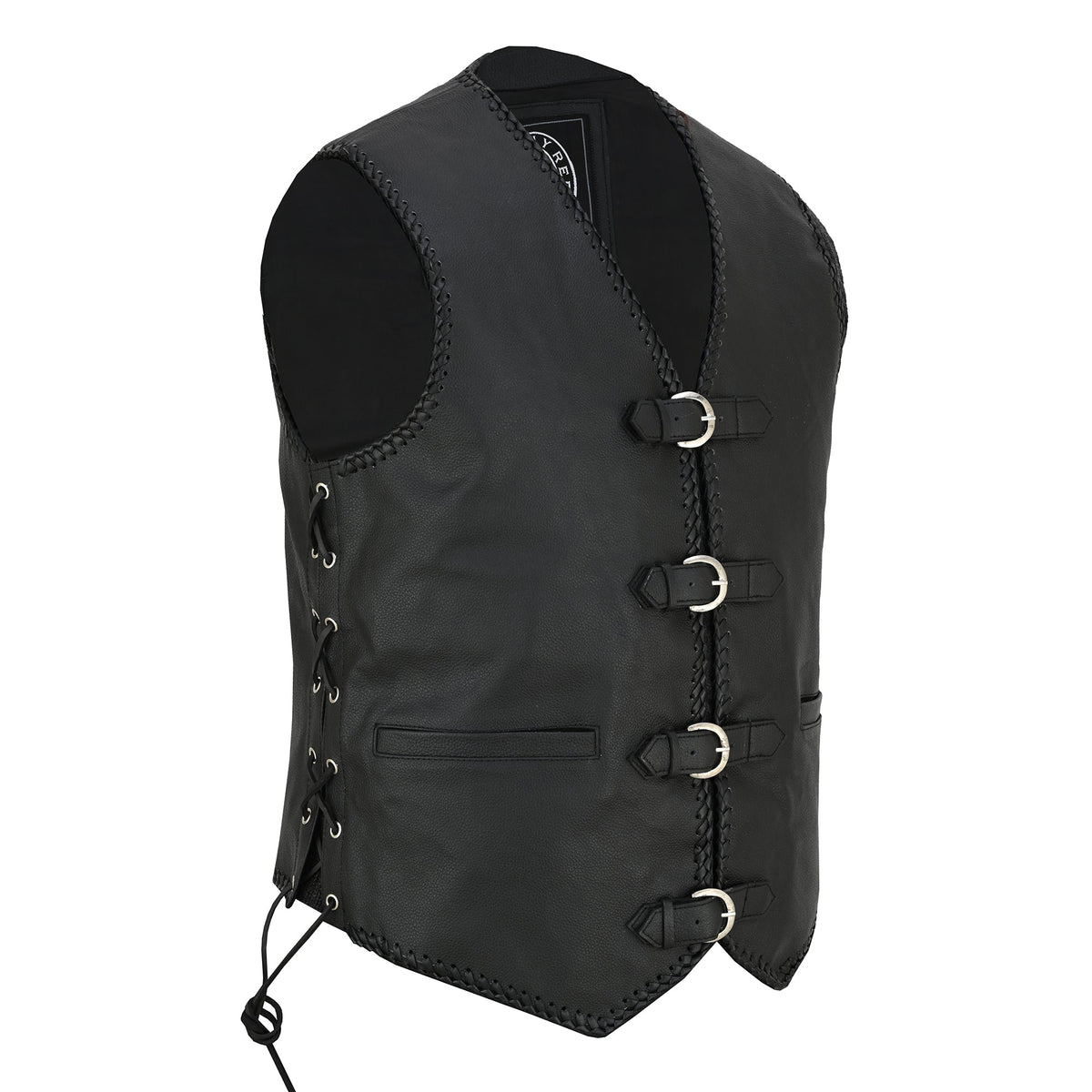Johnny Reb Snowy Leather Vest - Black - product image 4