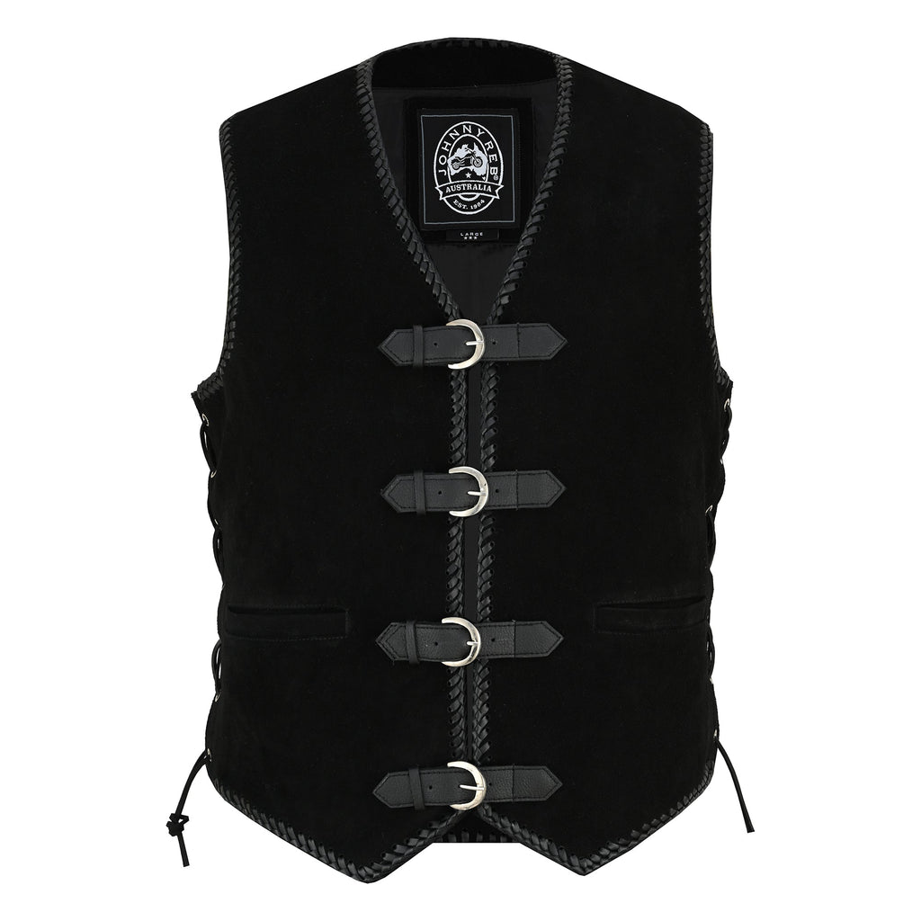 Johnny Reb Snowy Suede Vest - Black - product image 1