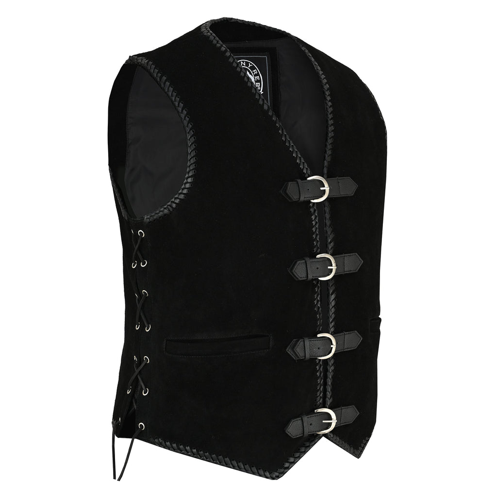 Johnny Reb Snowy Suede Vest - Black - product image 4