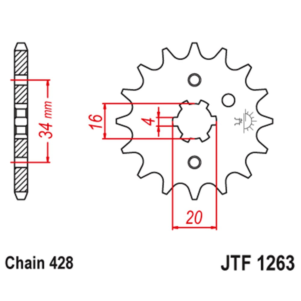 CTA ACCESS FRONT SPROCKET 15T 428 CT110
