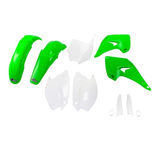 UFO KAWASAKI FULL PLASTICS KIT KX125/250 03-21 (OEM) (WAS KAKIT202E999) (WAS KAKIT201E999)