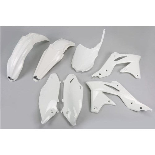 UFO KAWASAKI PLASTICS KIT KX250F 14-16 WHT #
