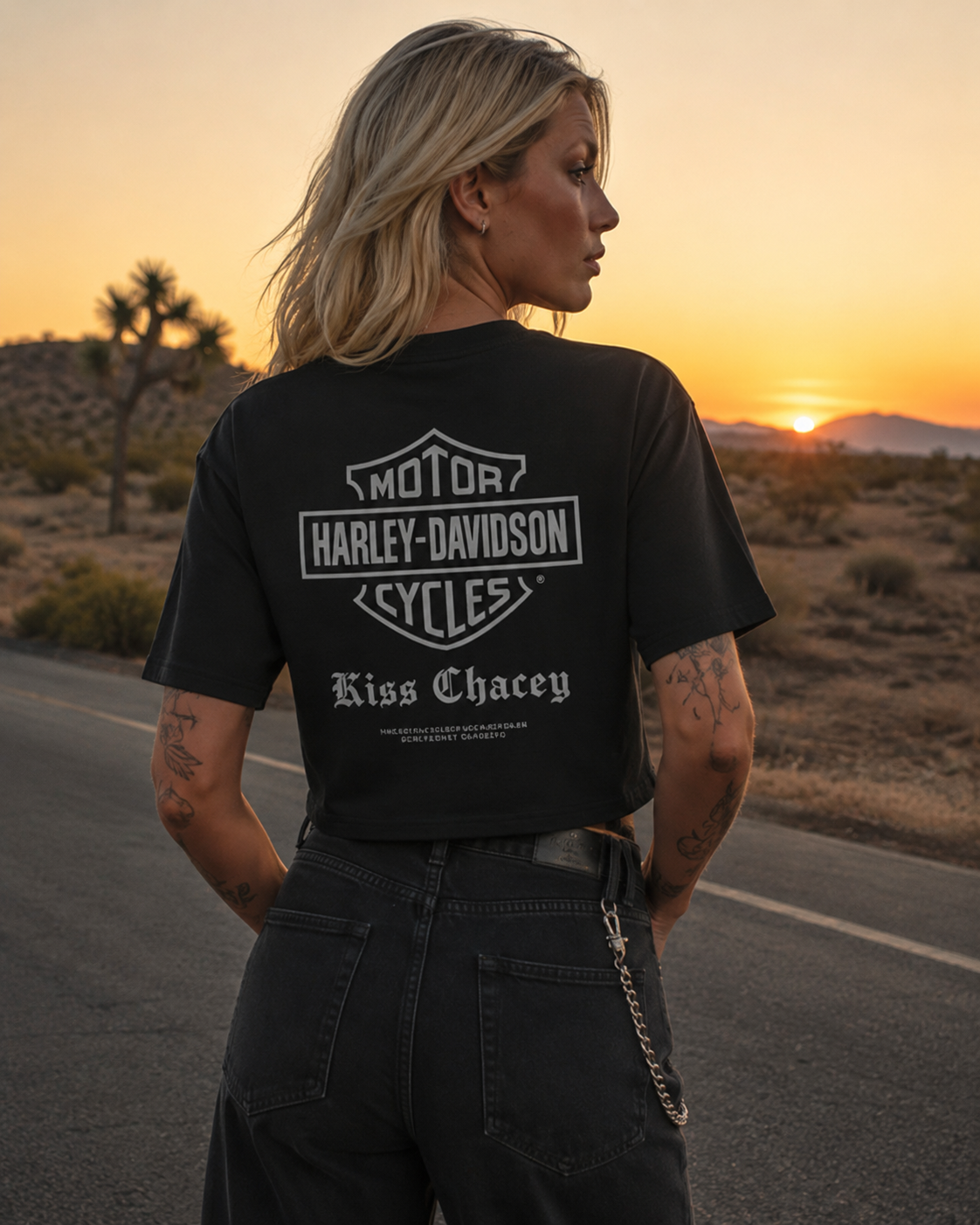 KSCY X Harley-Davidson Rumble Crop Tee