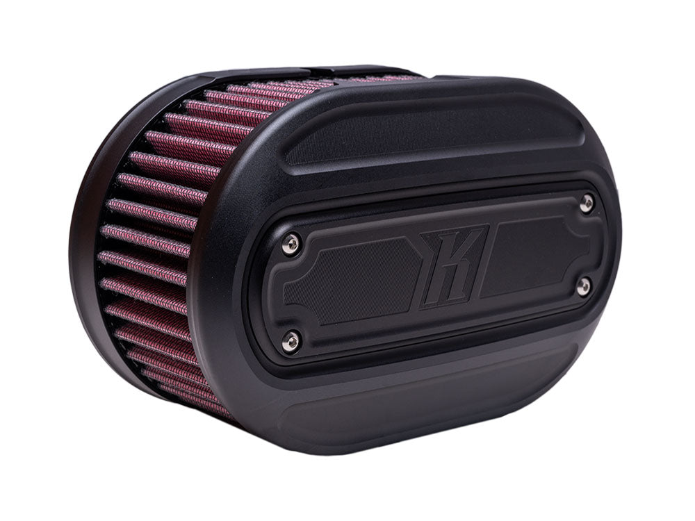 Kodlin Oval Air Cleaner Kit - Black. Fits CVO Touring 2023up, Street Glide & Road Glide 2024up, Touring 2025up & Softail 2025up
