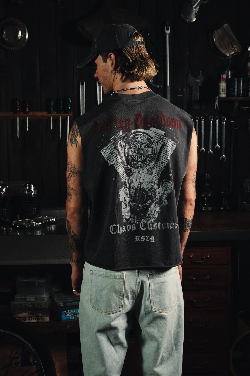 KSCY X Harley-Davidson Cylinders Mechanic Muscle