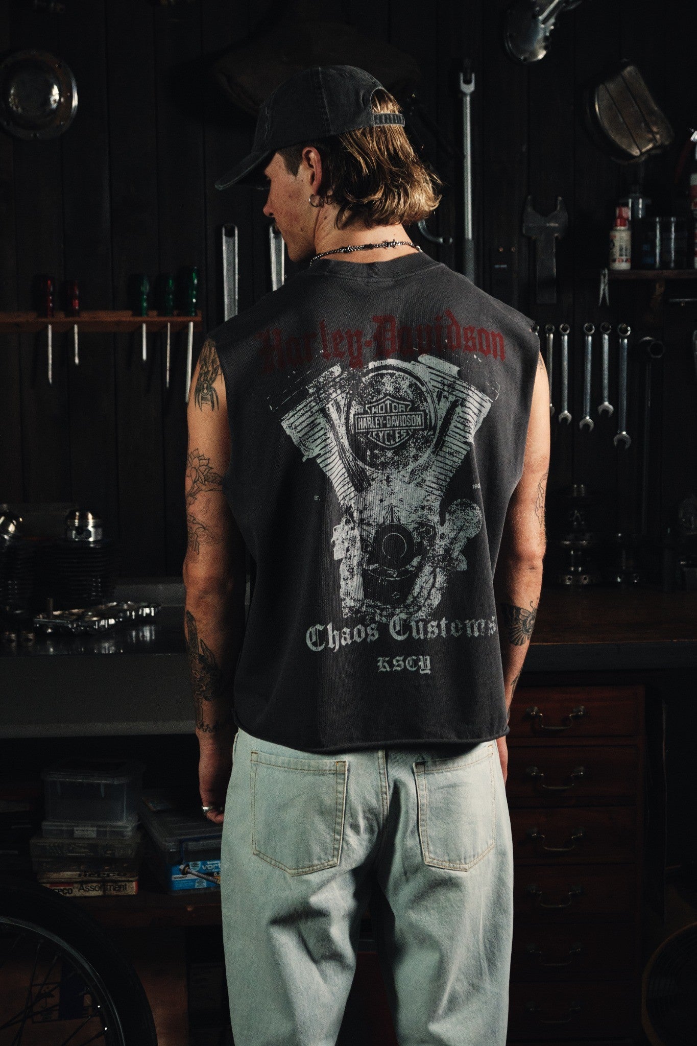 KSCY X Harley-Davidson Cylinders Mechanic Muscle