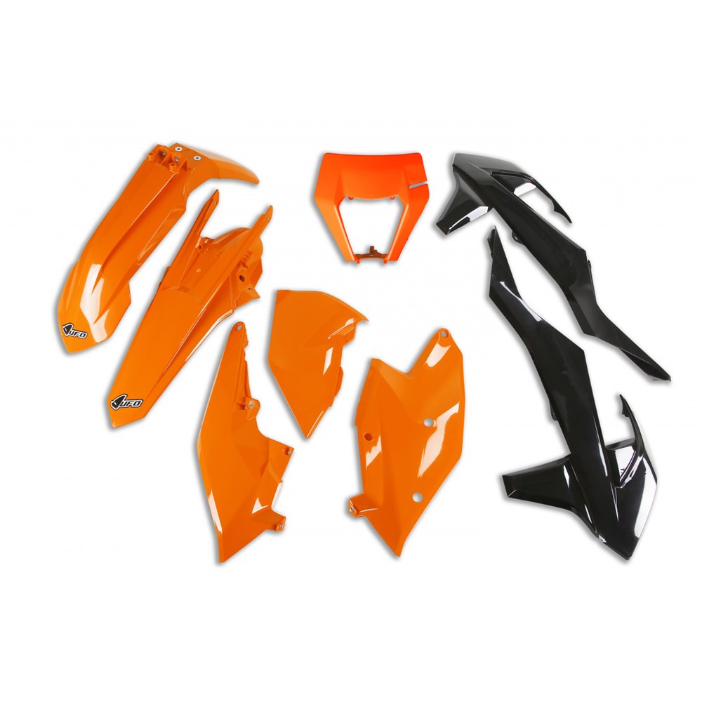 UFO KTM PLASTICS KITS WITH H/LIGHT SHROUD EXC 2017 & 2019 OEM (WILL BECOME KTKIT523FE999) 