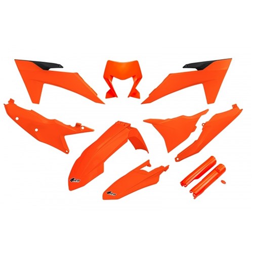 UFO KTM FULL PLASTICS KIT EXC 150/XC W150 / XC W150TPI - EXC 250/XC W250 - EXC-F 250/XCF W250 - EXC 300/XC 24-25 ORG
