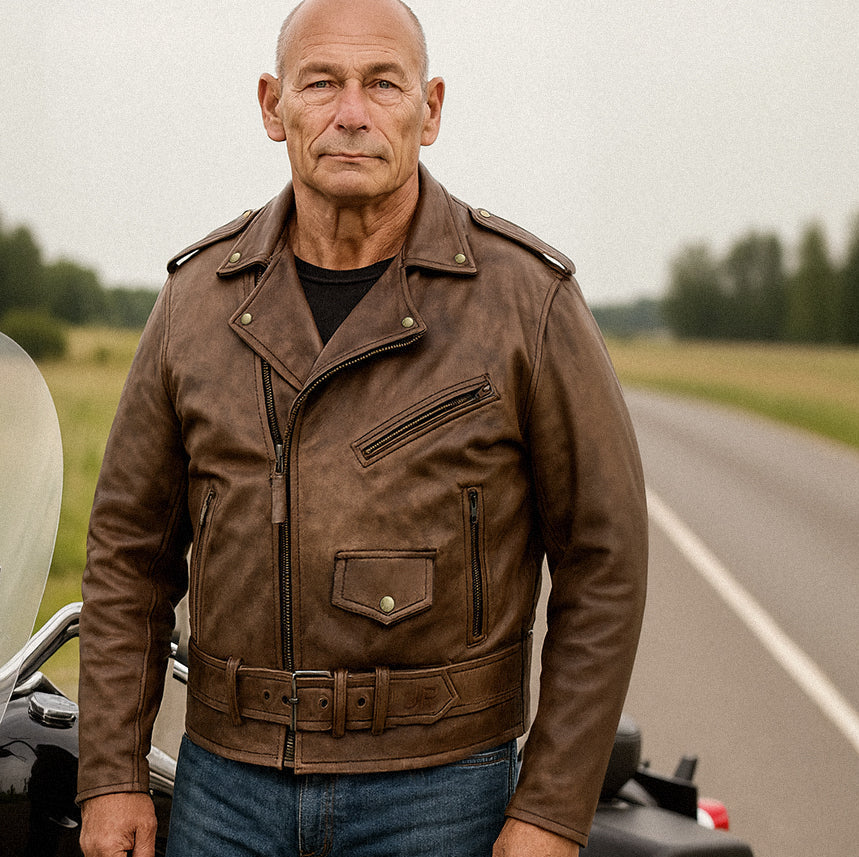 Johnny Reb Men's Kings Canyon Leather Jacket - Brown Leather - product image 2