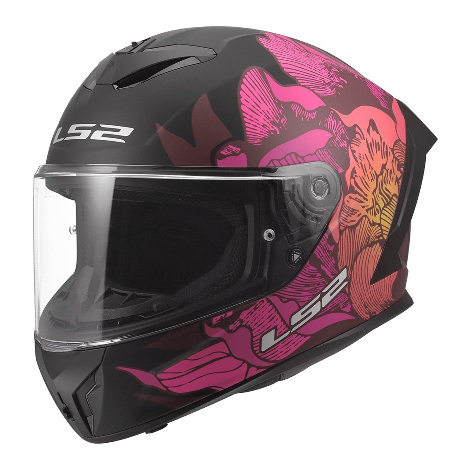 LS2 FF820 Rapid III Poppies II Helmet - Black / Pink