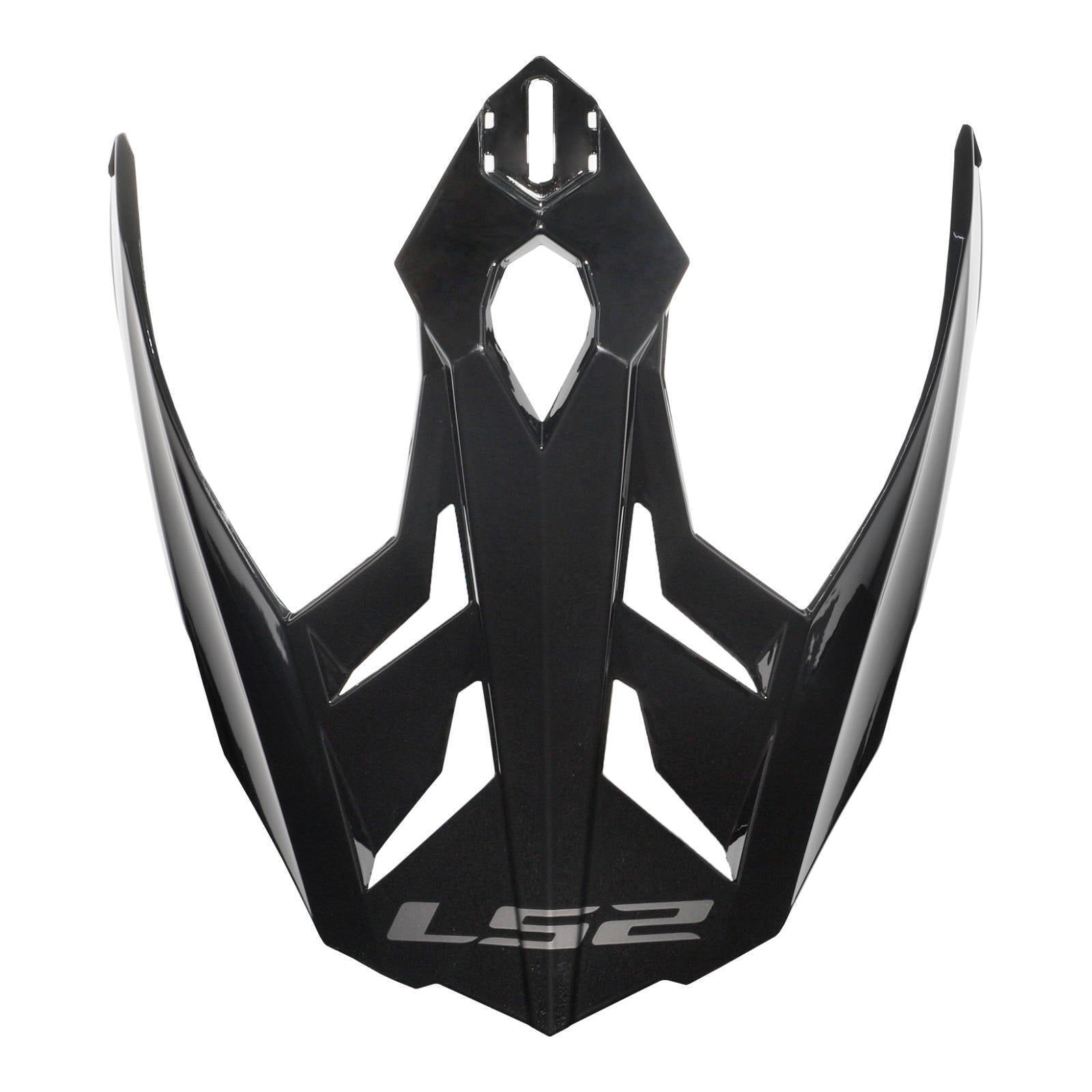 LS2 MX701 Helmet Peak - Gloss Black
