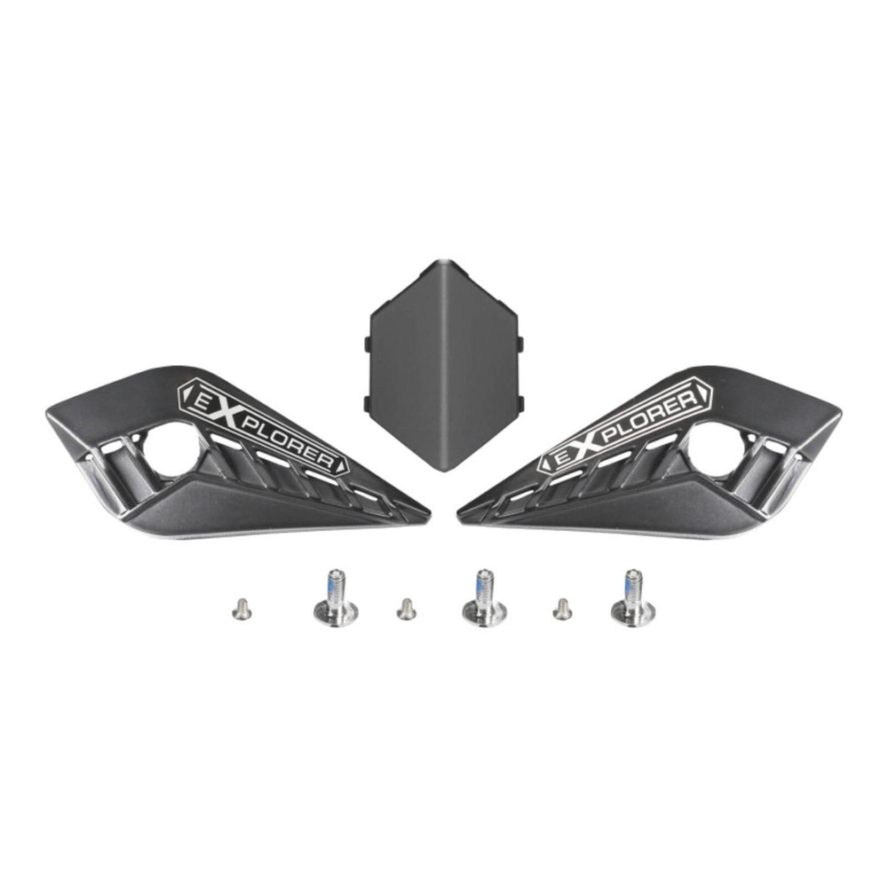 MX701 Carbon Cover Side Screw Peak Matt Black