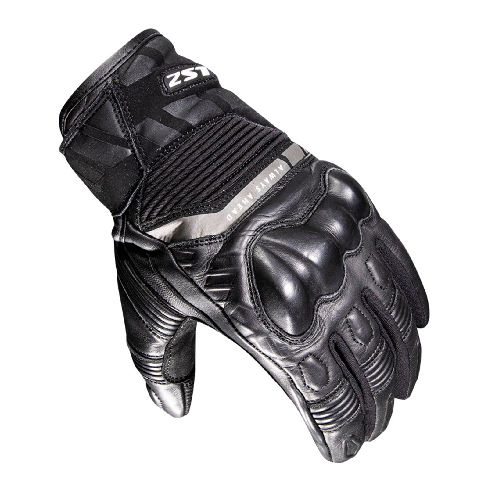 LS2 Octane Men's Waterproof Leather Gloves - Black