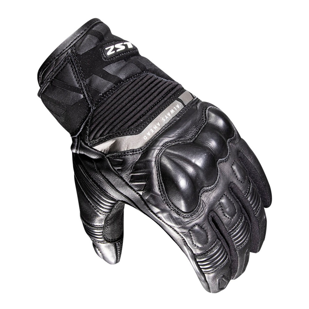 LS2 Octane Men's Waterproof Leather Gloves - Black