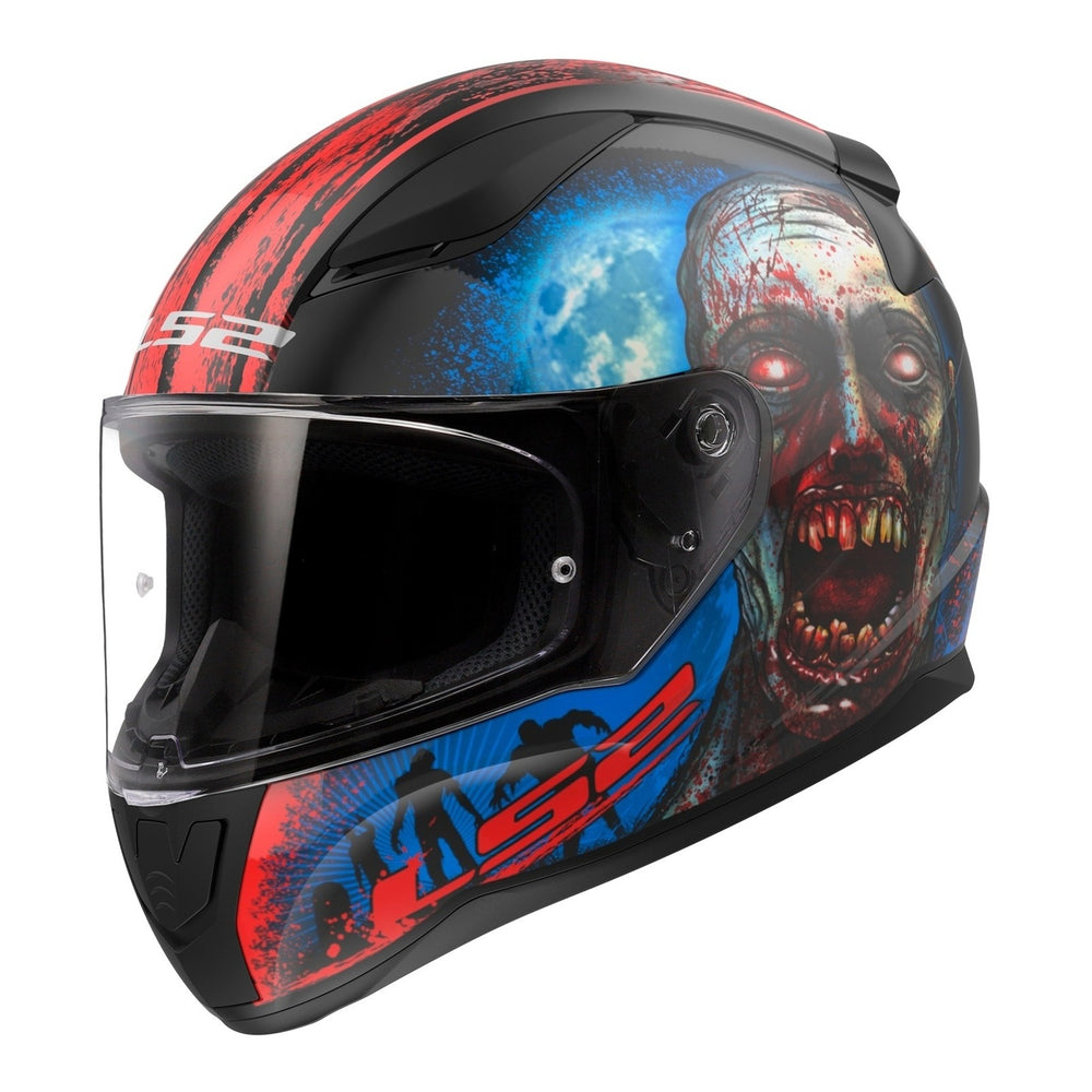 LS2 FF353 Rapid II (L) Zombie - Gloss Black / Red / White 06