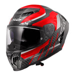LS2 FF807 Dragon Trax Helmet - Red / Black / Carbon