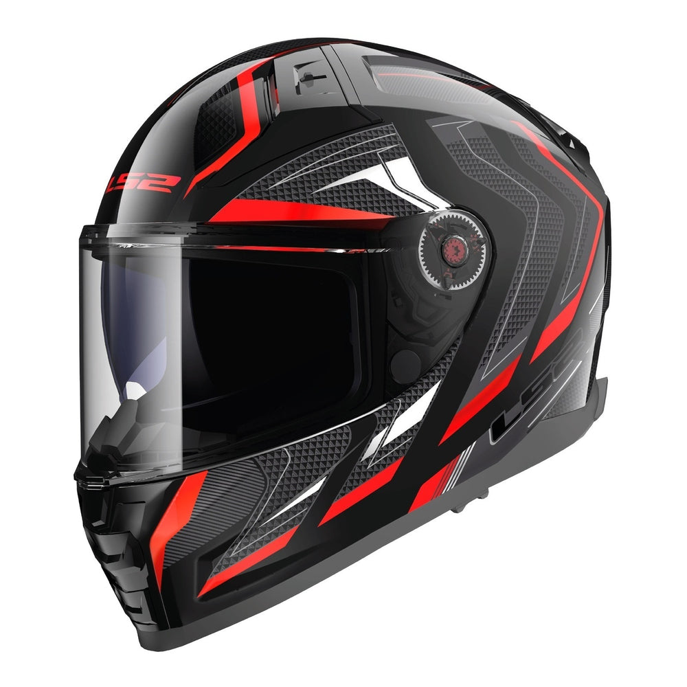 LS2 FF811 Vector II (L) Alizer - Black / Metal Red 06
