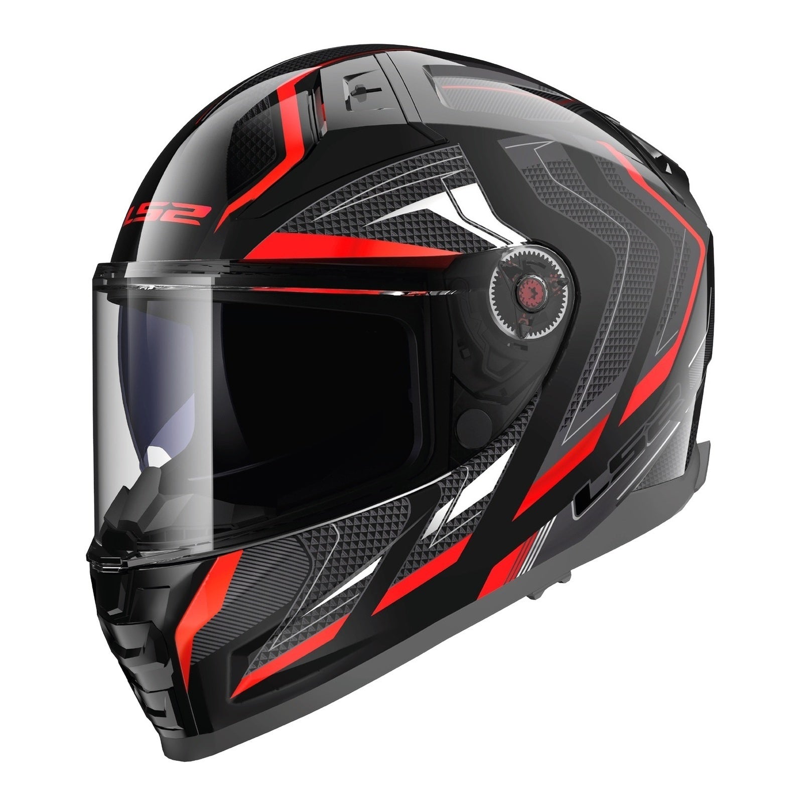 LS2 FF811 Vector II (XS) Alizer - Black / Metal Red 06