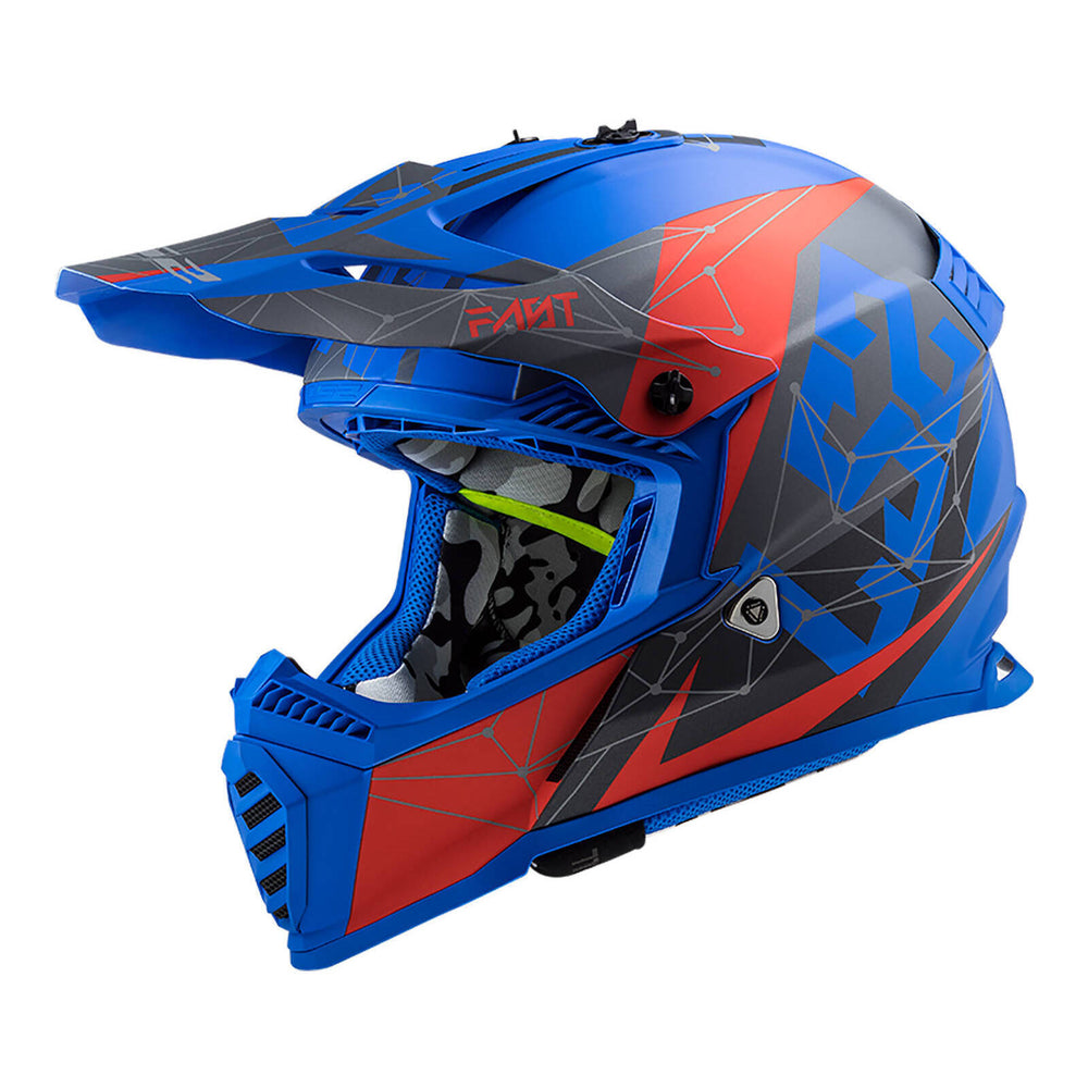 LS2 MX437 Fast Evo (2XL) Alpha - Matte Blue / Red