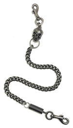 Harley-Davidson Men’s Skull & Spring Wallet Chain – Antique Nickel, 24″