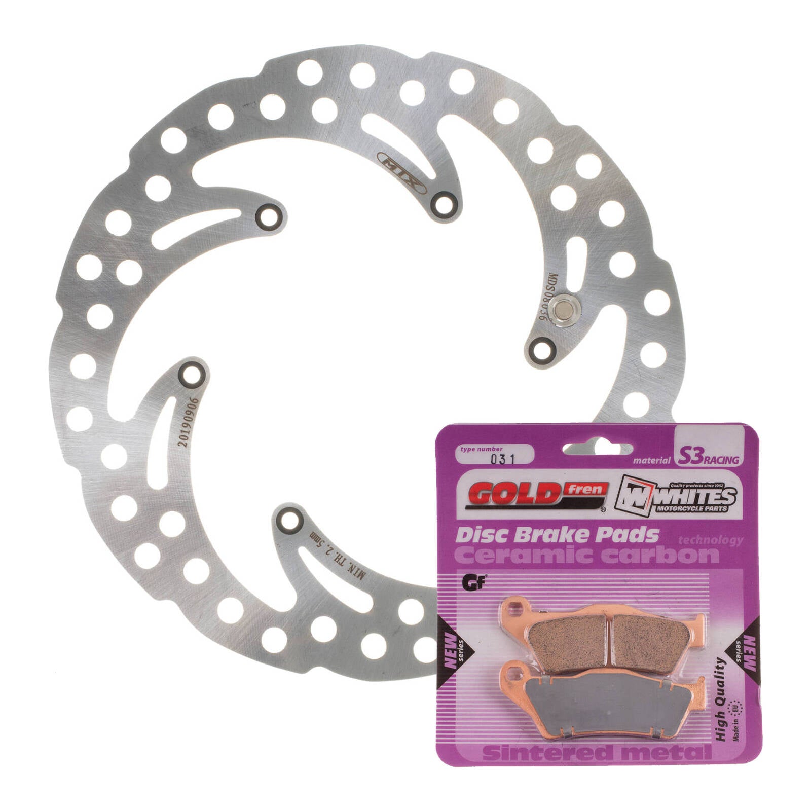 Brake Disc + Pad Front Kit Ktm 250 Sx F 05 06 Wave