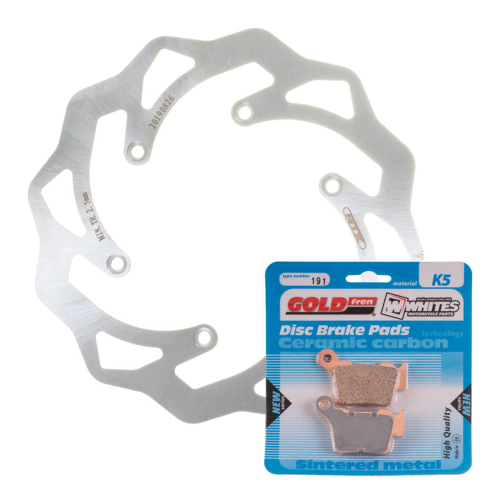 Brake Disc + Pad Rear Kit Ktm 300 Exc 04 17 Wave