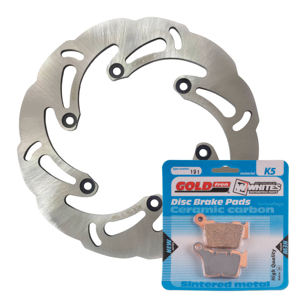 Brake Disc + Pad Rear Kit Husqvarna Fe350 14 17 Wave