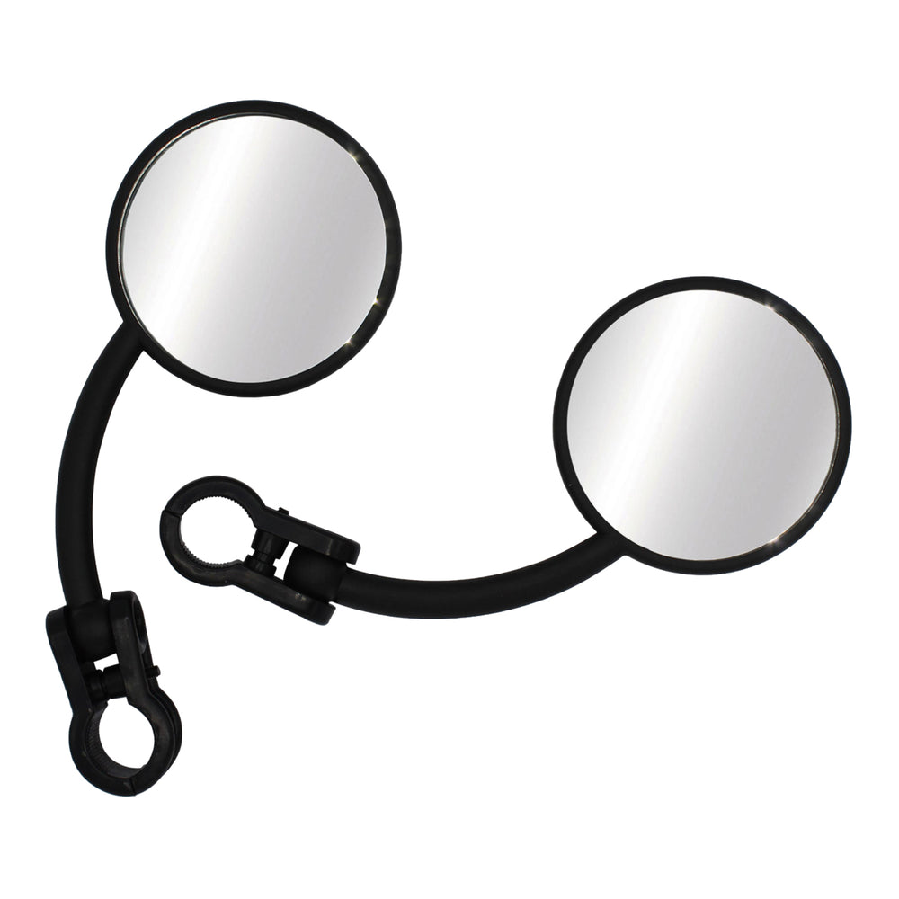 Whites Mirror Pair Universal Folding Enduro 7/8" Black