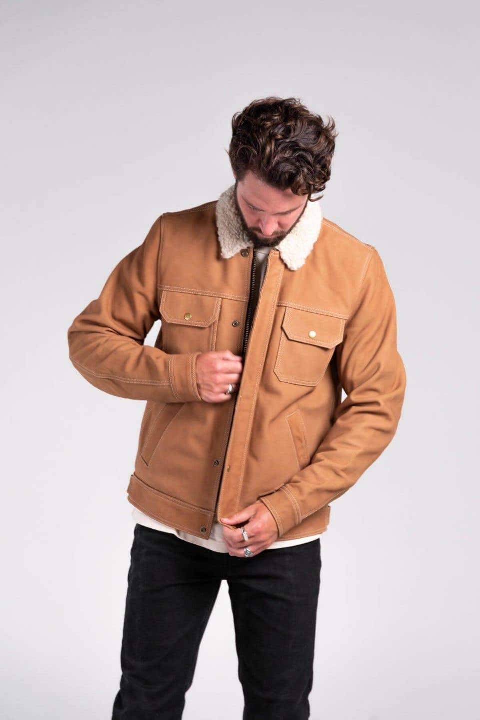 MERLA MOTO MENS BYRON NUBUCK LEATHER MOTORCYCLE JACKET (ARMOURED)