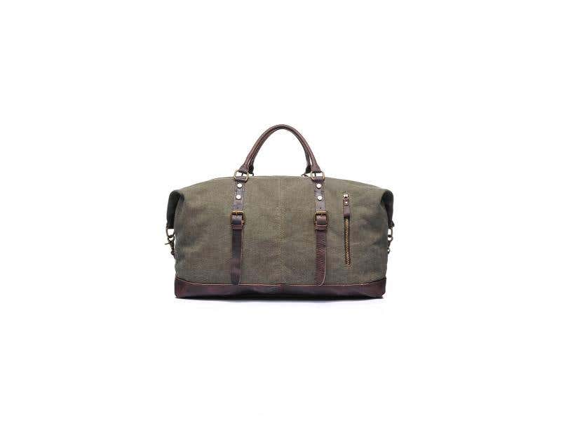 MERLA MOTO THE WEEKENDER CANVAS BAG - GREY