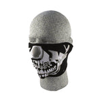 ZAN HEADGEAR NEOPRENE FACE MASKS  CHROME SKULL