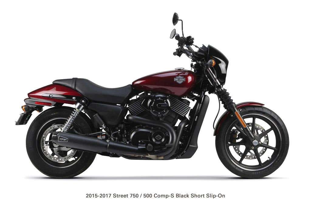 TWO BROTHERS RACING SLIP-ON BLACK STREET 750|500 (15-20) STREET ROD 750 (20) SHORT CARB TIP2
