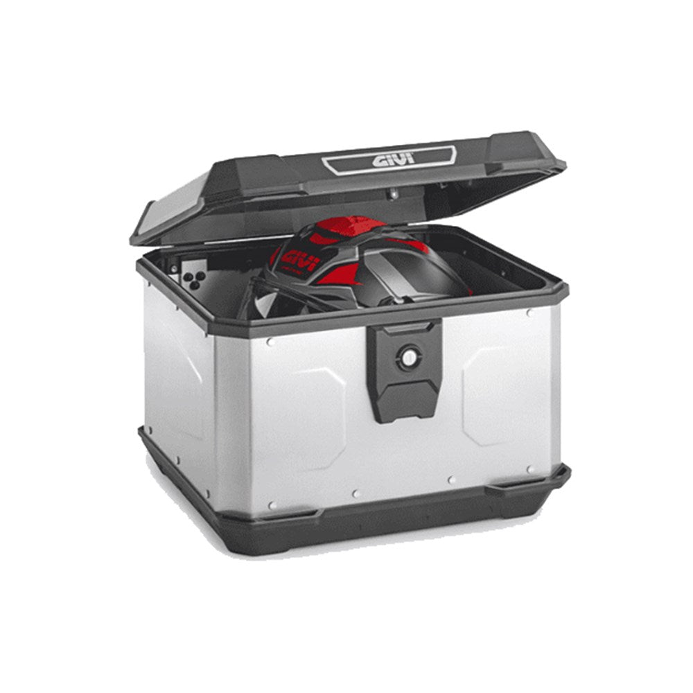 GIVI MATTERHORN MONOLOCK TOPCASE 47L ALLOY SILVER - INCLUDES UNIVERSAL PLATE