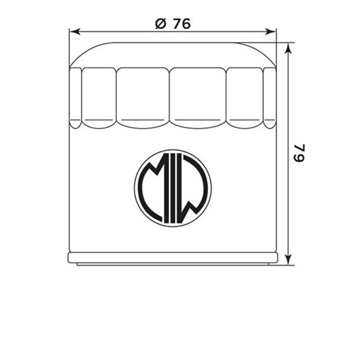 MIW OIL FILTER B9002 (HF163 / KN163) BMW  [ONC01]
