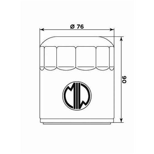 MIW OIL FILTER MG20001 (HF551 / KN551) MOTO GUZZI  [ONC01]