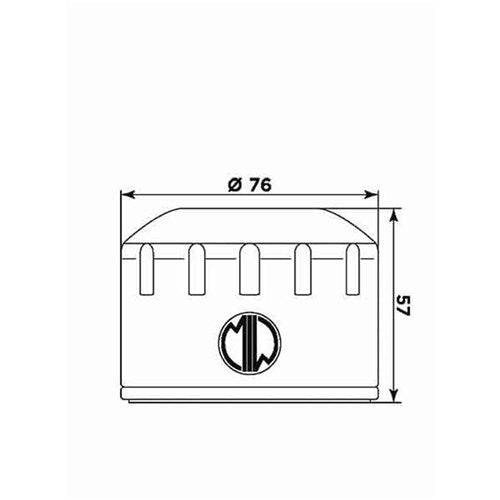 MIW OIL FILTER P5002 (HF184 / KN184) APRILIA/PIAGGIO  [ONC01]