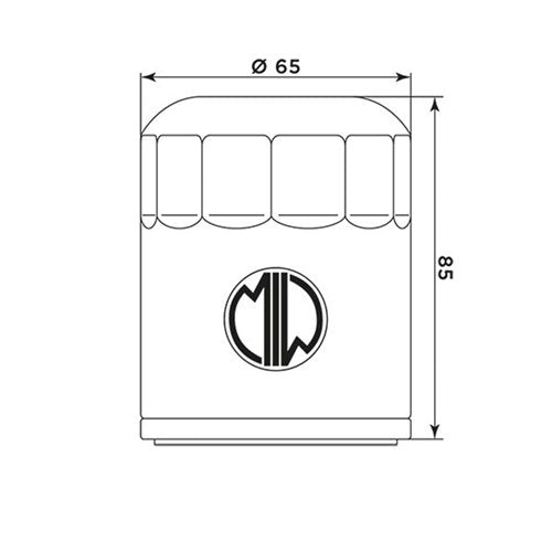 MIW OIL FILTER PO22001 (HF198 / KN198) POLARIS/VICTORY  [ONC01]