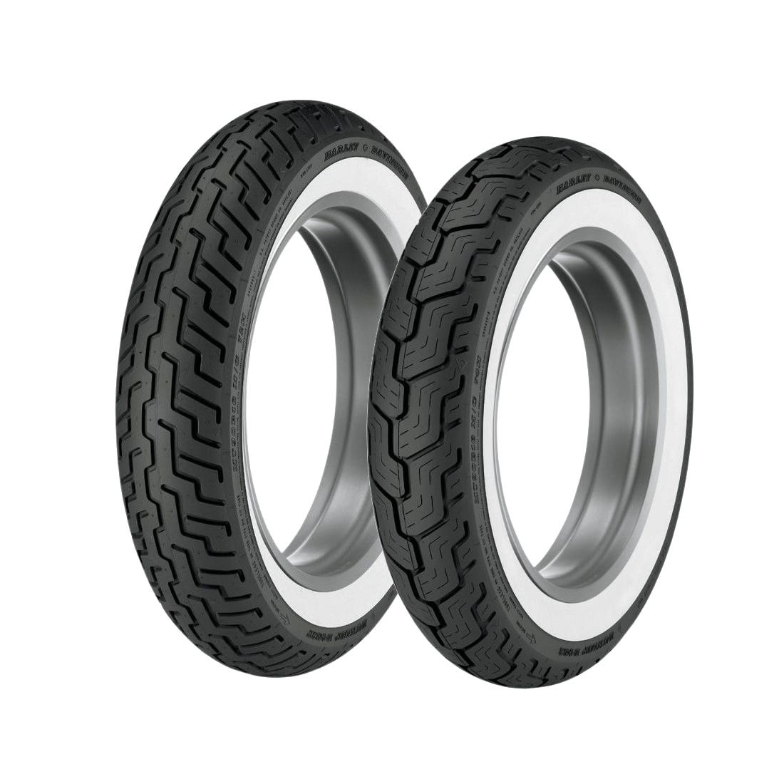 DUNLOP OE FITMENT D402 TOURING FRONT TIREMH90-21 WHITEWALL