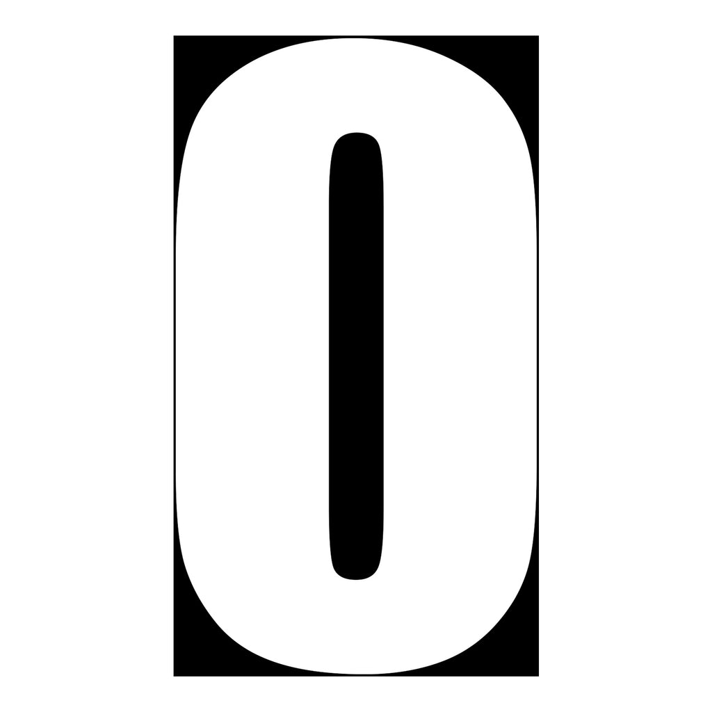 Whites Race Number - 10 Pack