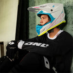 ONE INDUSTRIES X-297 HELM HORZN - MIA/WHT (LG)