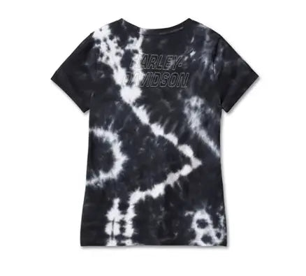 Harley-Davidson Women's Tie Dye V-Neck Tee - Black