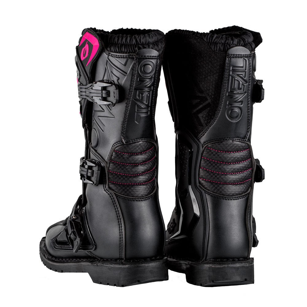 ONEAL RIDER PRO LADIES BOOTS BLK/PINK (12)  [ONC01]