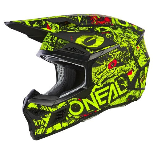ONEAL 26 3SRS YOUTH HELM ATTACK - BLK/N-YEL (XL)