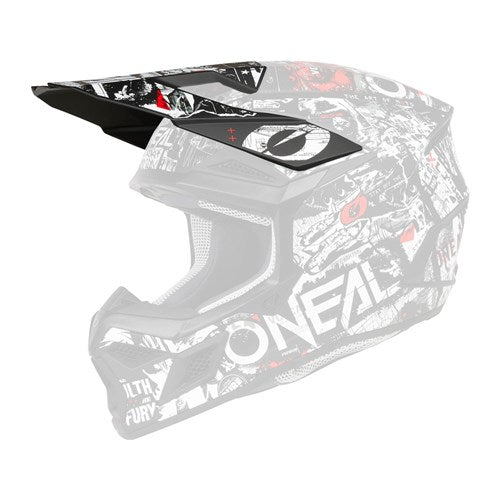 ONEAL 24 3SRS S/P-HELM PEAK ATTACK V.25 - MATTE BLK/WHT