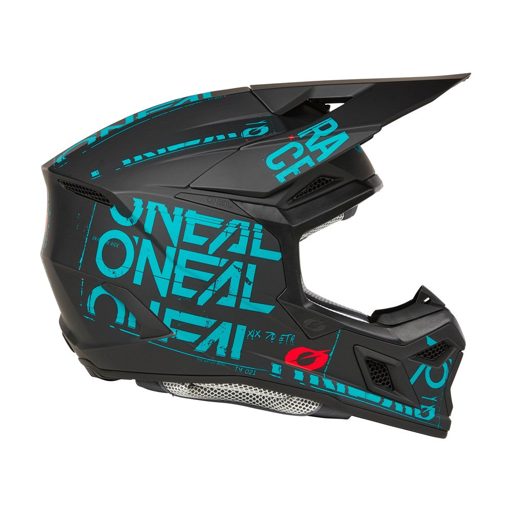 ONEAL 3SRS HELM STATIC V.25 - MATTE BLK/TEAL (XL) [ONC01]