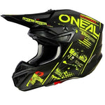 ONEAL 5SRS HELM ATTACK V.23 - BLK/N-YEL (LG)  [ONC01]
