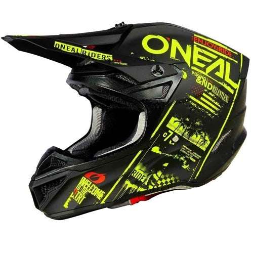 ONEAL 5SRS HELM ATTACK V.23 - BLK/N-YEL (LG)  [ONC01]