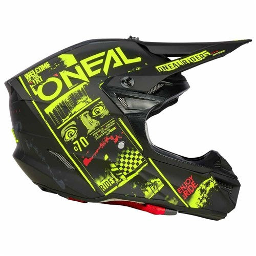 ONEAL 5SRS HELM ATTACK V.23 - BLK/N-YEL (LG)  [ONC01]