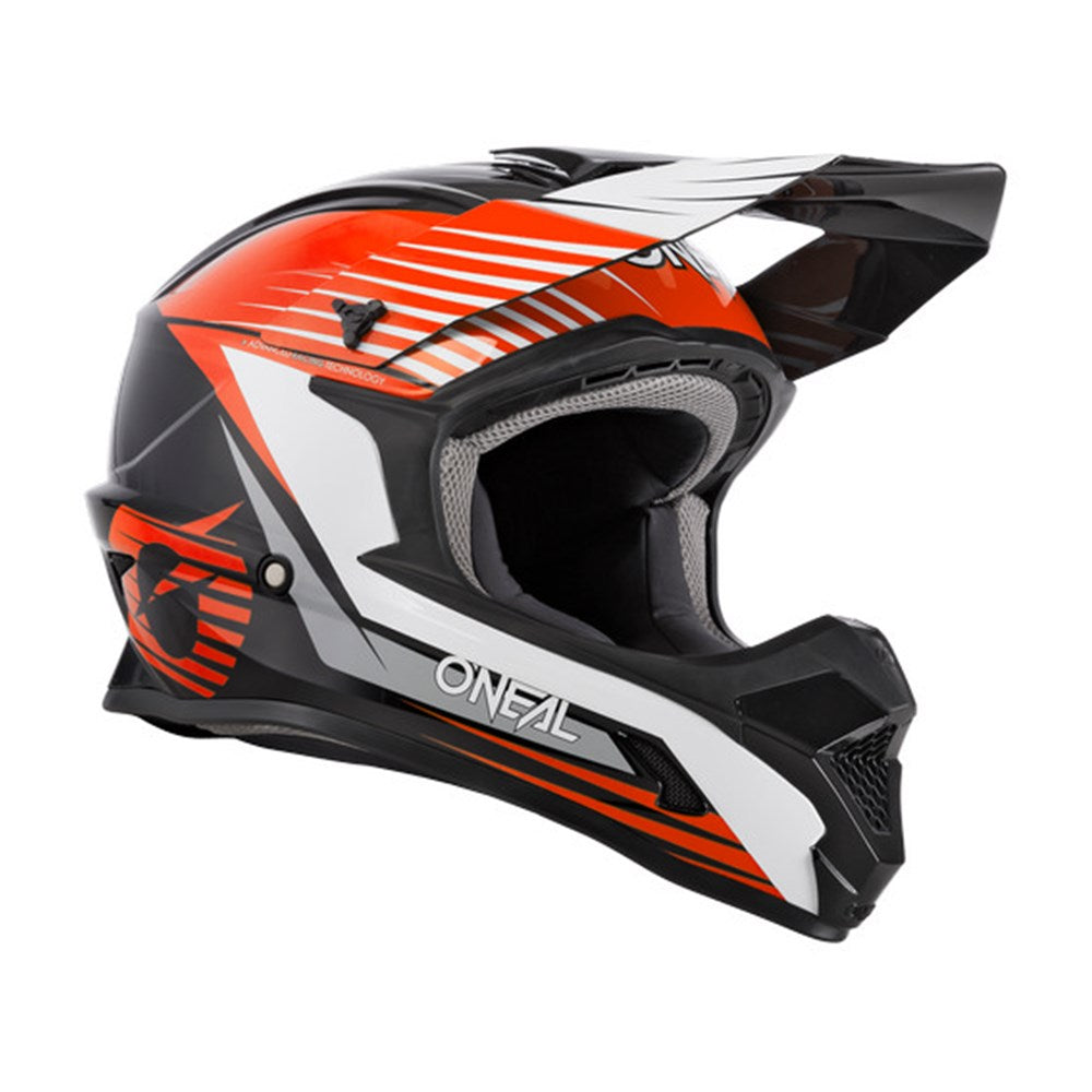 ONEAL 1SRS YOUTH HELM STREAM V.21 - BLK/ORG (MD) [ONC01]